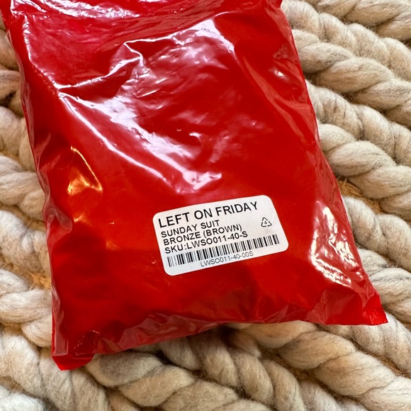 NWT Left On Friday Sunday Suit, Bronze (Brown) Size Small, Regular Length - Picture 8 of 9